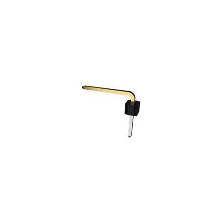 Fci Board Connector, 3 Contact(S), 1 Row(S), Male, Right Angle, 0.1 Inch Pitch, Solder Terminal, Black 68015-103HLF